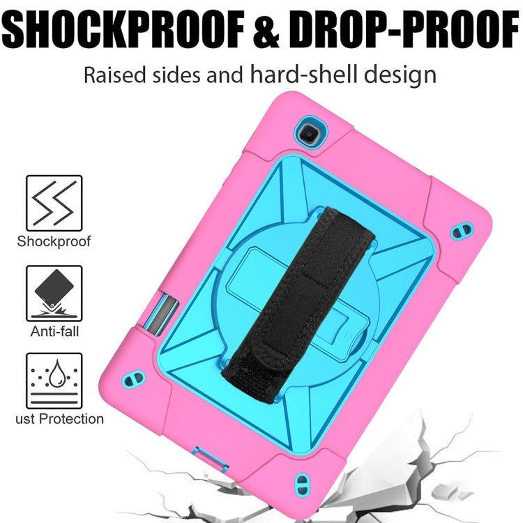 For Samsung Galaxy Tab S6 Lite P610 Contrast Color Robot Silicone + PC Tablet Case