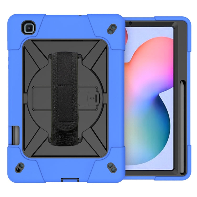 For Samsung Galaxy Tab S6 Lite P610 Contrast Color Robot Silicone + PC Tablet Case