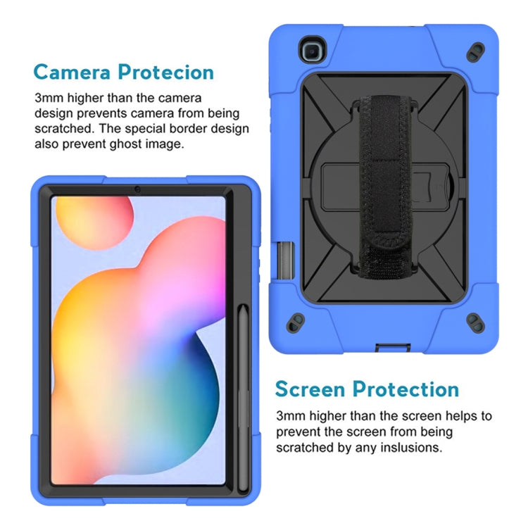 For Samsung Galaxy Tab S6 Lite P610 Contrast Color Robot Silicone + PC Tablet Case