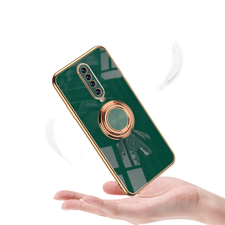 For Xiaomi Redmi K30 Pro 6D Plating Astronaut Ring Kickstand Phone Case