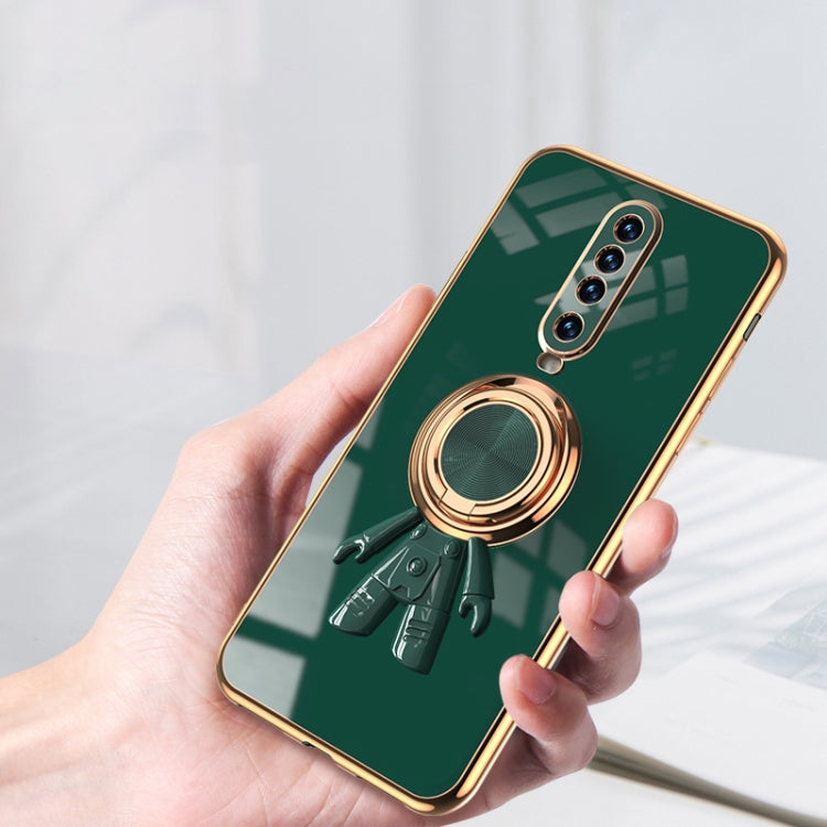 For Xiaomi Redmi K30 Pro 6D Plating Astronaut Ring Kickstand Phone Case