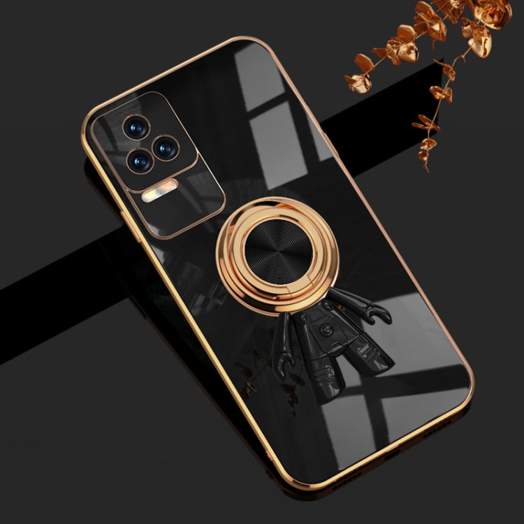 For Xiaomi Redmi K50 6D Plating Astronaut Ring Kickstand Phone Case