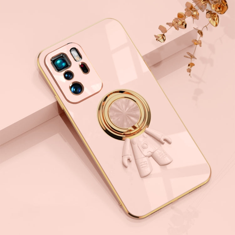 For Xiaomi Redmi Note 10 Pro 5G 6D Plating Astronaut Ring Kickstand Phone Case
