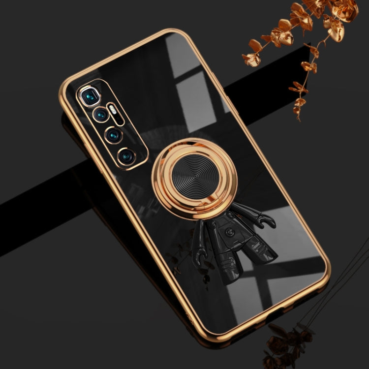 For Xiaomi Mi 10 Ultra 6D Plating Astronaut Ring Kickstand Phone Case
