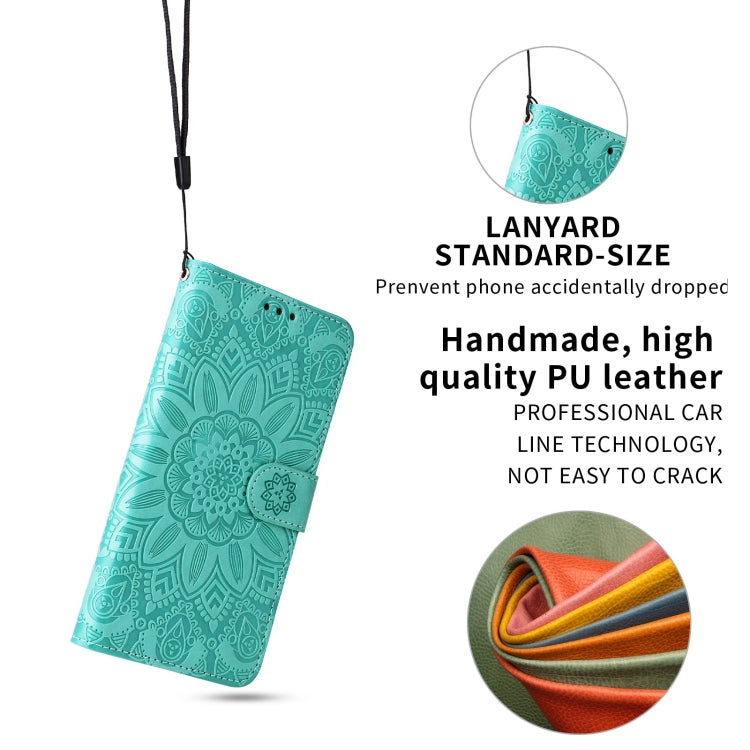 For Samsung Galaxy S21+ 5G Embossed Sunflower Leather Phone Case