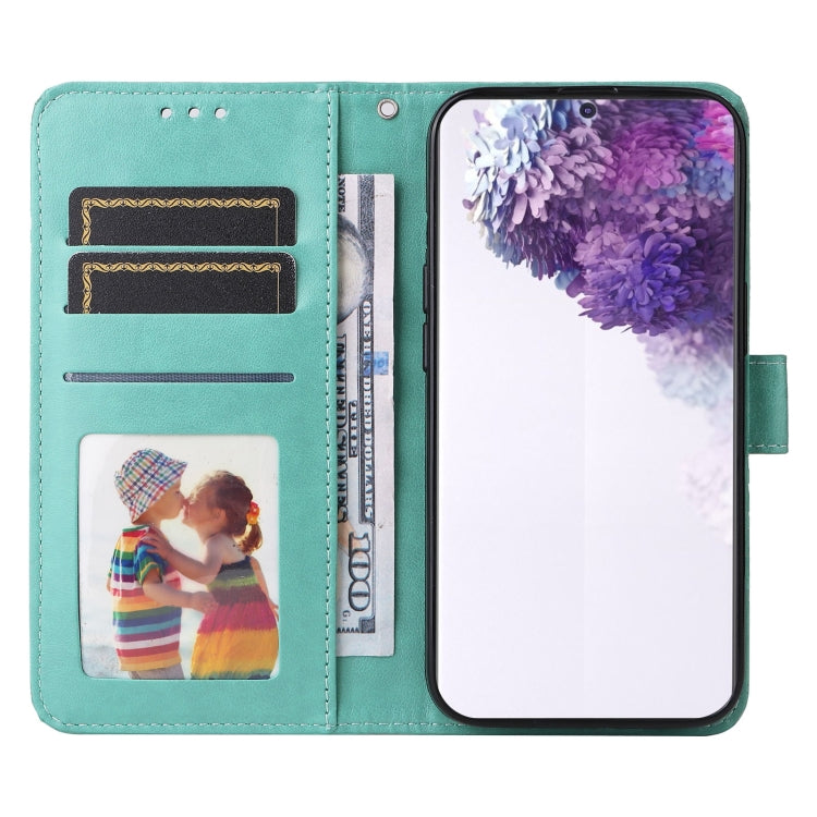 For Samsung Galaxy S20+ Embossed Sunflower Leather Phone Case