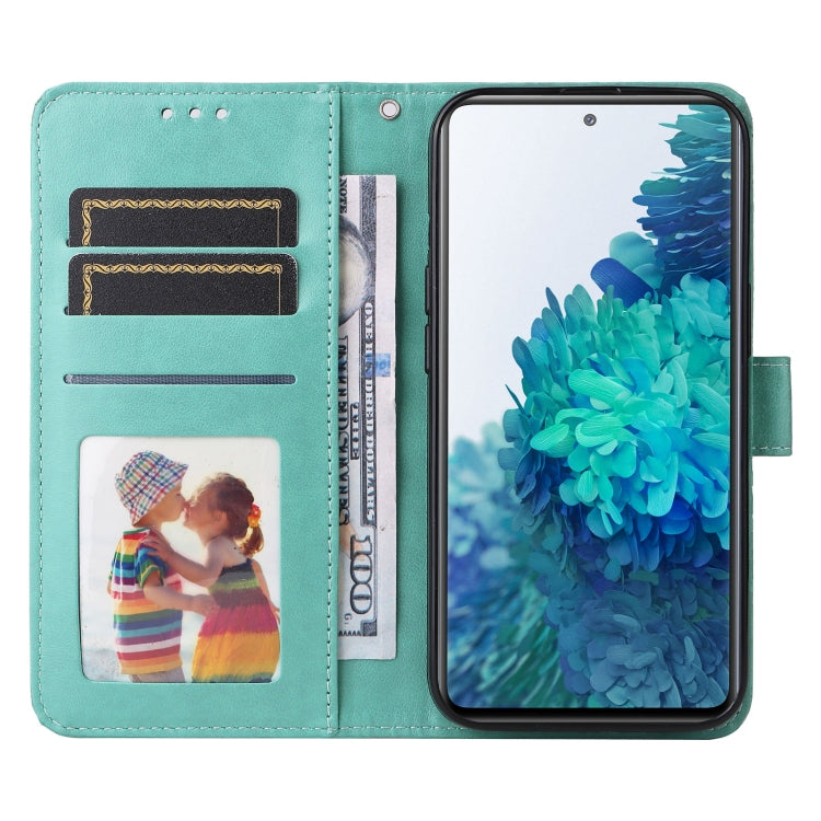 For Samsung Galaxy S20 FE / S20 FE 5G Embossed Sunflower Leather Phone Case
