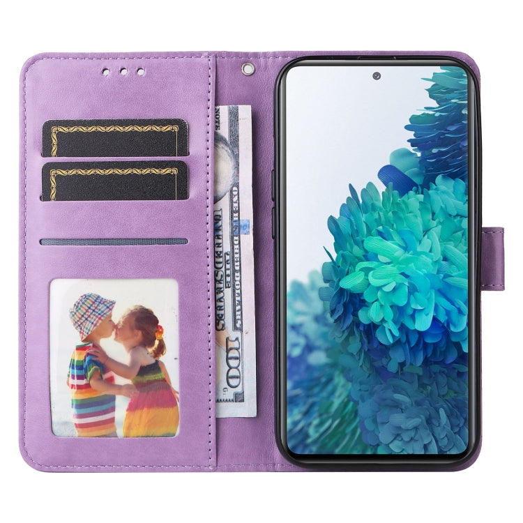 For Samsung Galaxy S20 FE / S20 FE 5G Embossed Sunflower Leather Phone Case
