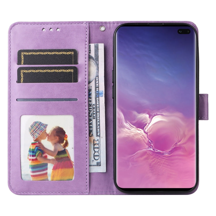 For Samsung Galaxy S10 Embossed Sunflower Leather Phone Case