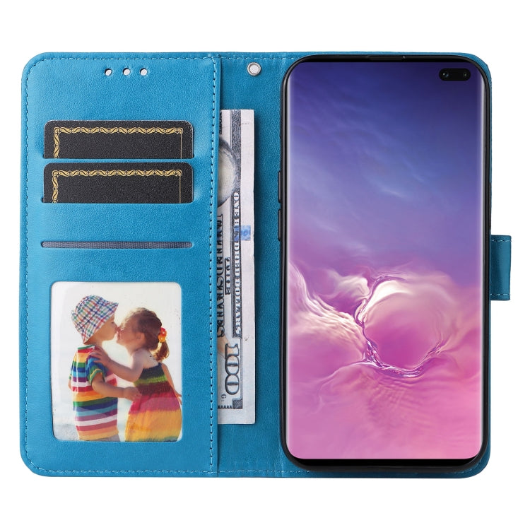 For Samsung Galaxy S10+ Embossed Sunflower Leather Phone Case
