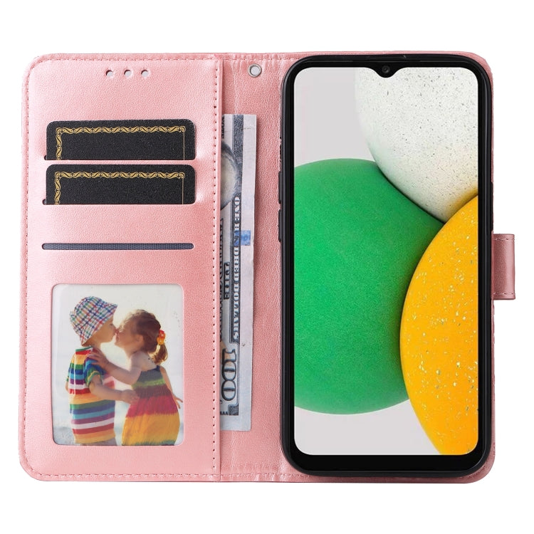 For Samsung Galaxy A03 Global 164mm Embossed Sunflower Leather Phone Case