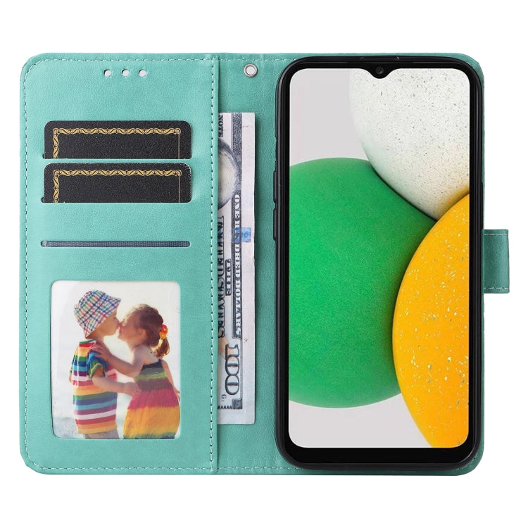 For Samsung Galaxy A03 Global 164mm Embossed Sunflower Leather Phone Case