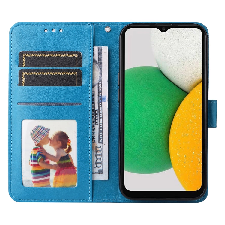 For Samsung Galaxy A03 Global 164mm Embossed Sunflower Leather Phone Case
