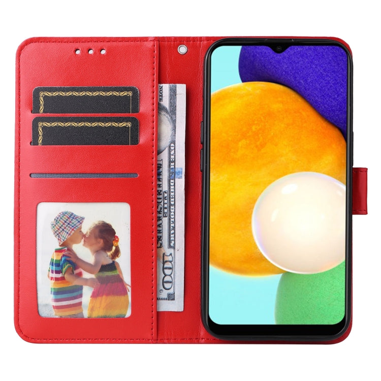 For Samsung Galaxy A03s EU 166mm/ A02s US 166mm Embossed Sunflower Leather Phone Case