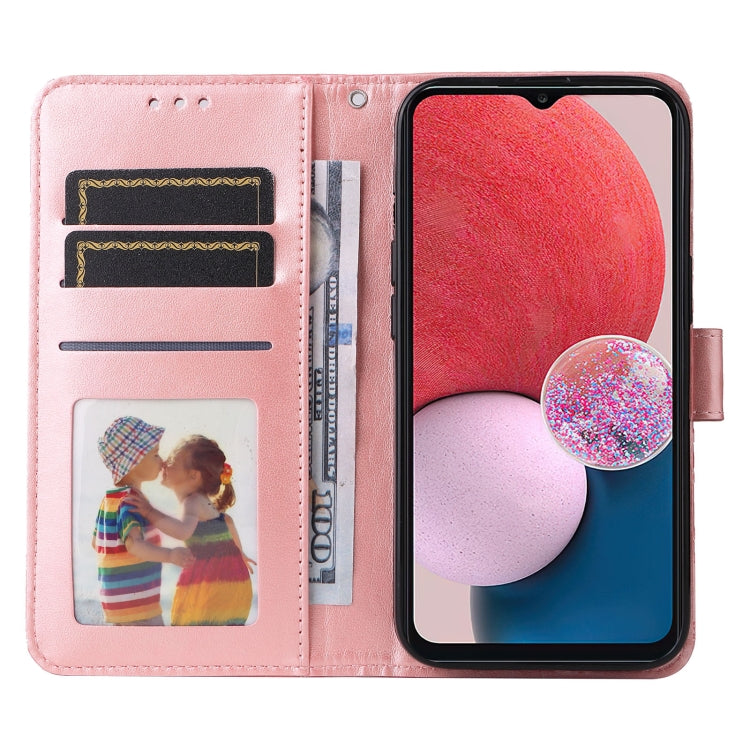 For Samsung Galaxy A13 4G Embossed Sunflower Leather Phone Case
