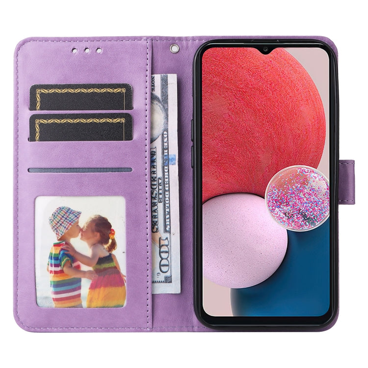 For Samsung Galaxy A13 4G Embossed Sunflower Leather Phone Case