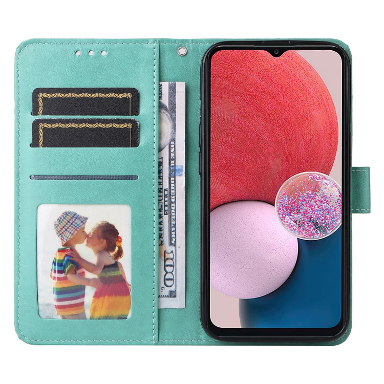 For Samsung Galaxy A13 5G Embossed Sunflower Leather Phone Case