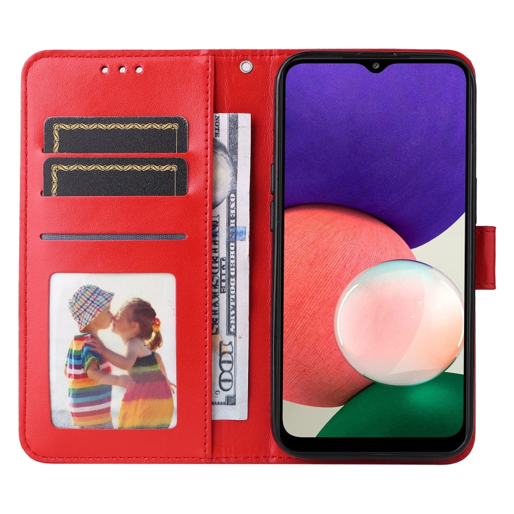 For Samsung Galaxy A22 5G Embossed Sunflower Leather Phone Case