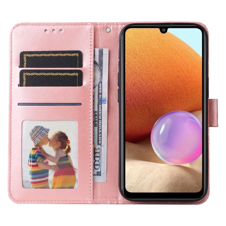 For Samsung Galaxy A32 4G Embossed Sunflower Leather Phone Case