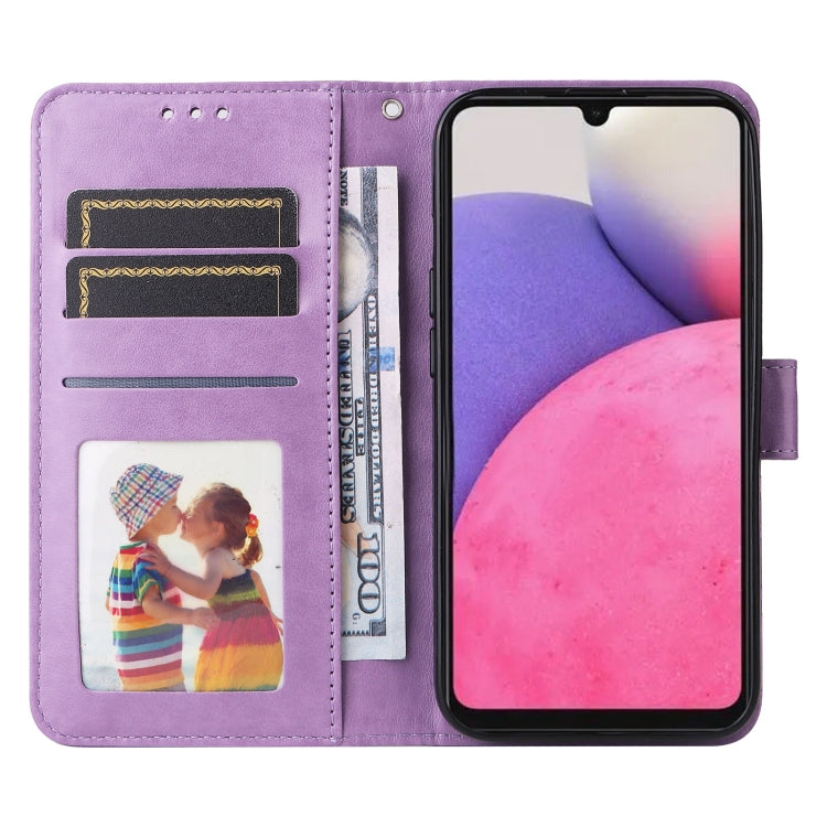 For Samsung Galaxy A33 5G Embossed Sunflower Leather Phone Case