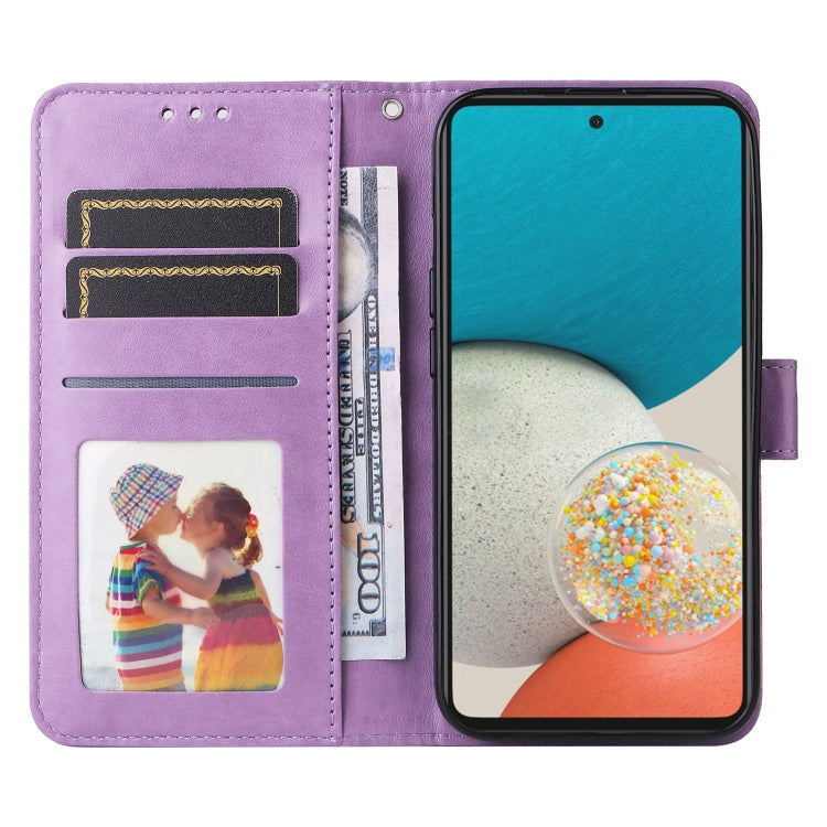 For Samsung Galaxy A53 5G Embossed Sunflower Leather Phone Case