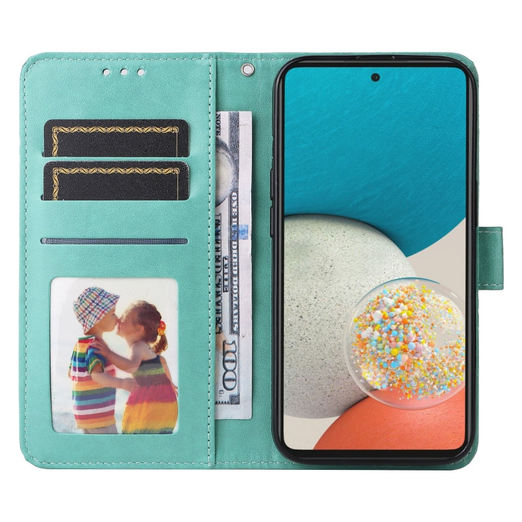 For Samsung Galaxy A73 5G Embossed Sunflower Leather Phone Case