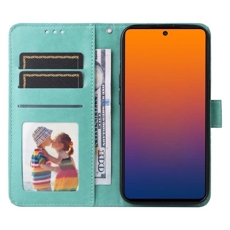 For Samsung Galaxy M52 5G Embossed Sunflower Leather Phone Case