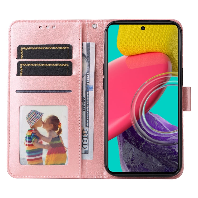 For Samsung Galaxy M53 5G Embossed Sunflower Leather Phone Case