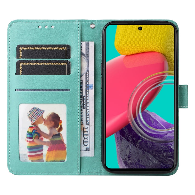 For Samsung Galaxy M53 5G Embossed Sunflower Leather Phone Case