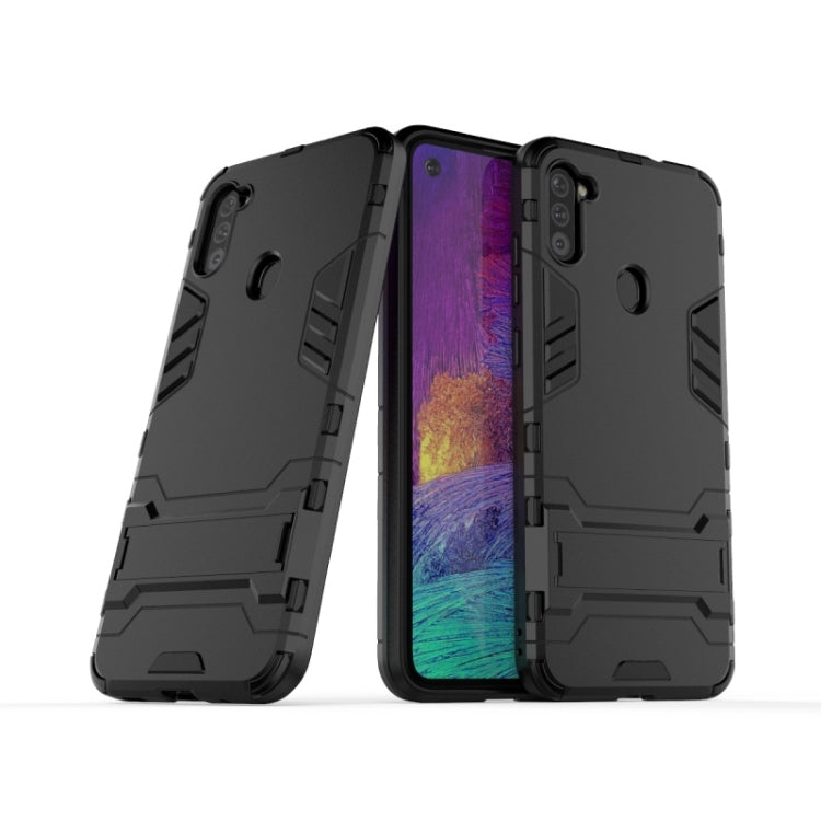 For Galaxy A11 Shockproof PC + TPU Case with Holder