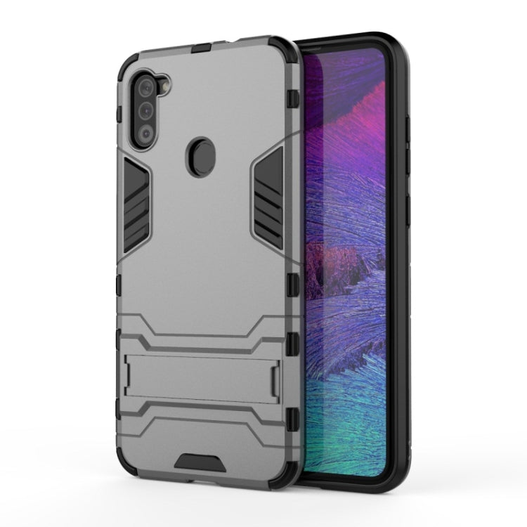For Galaxy A11 Shockproof PC + TPU Case with Holder