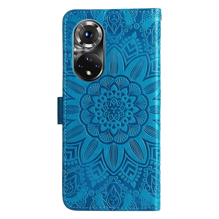 For Honor 50 Pro / Huawei nova 9 Pro Embossed Sunflower Leather Phone Case