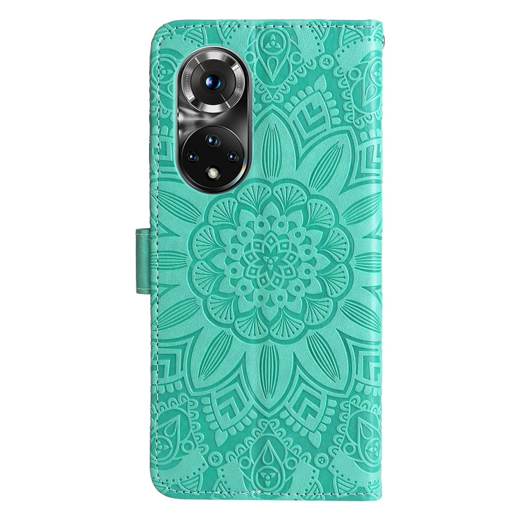 For Honor 50 Pro / Huawei nova 9 Pro Embossed Sunflower Leather Phone Case