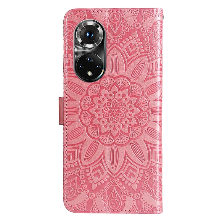 For Honor 50 Pro / Huawei nova 9 Pro Embossed Sunflower Leather Phone Case