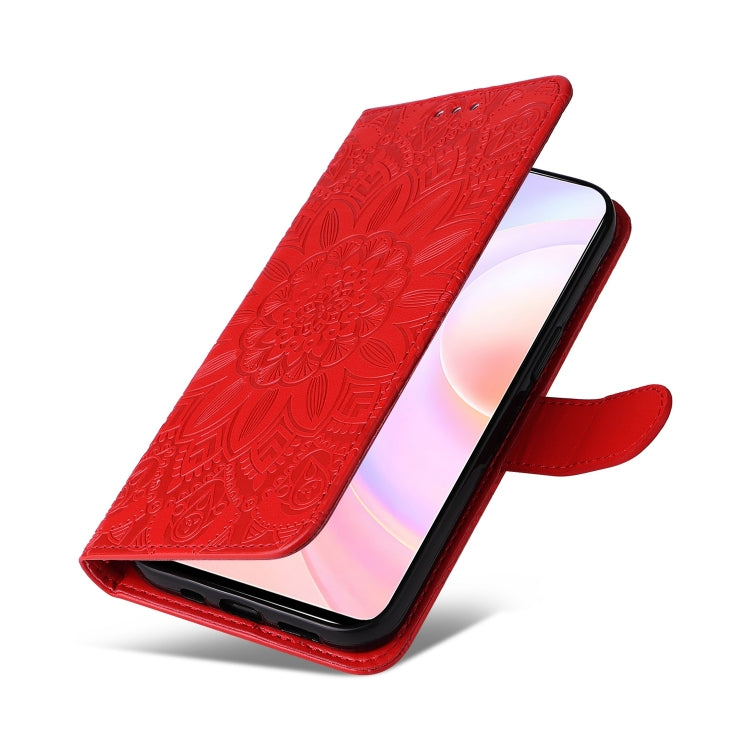For Honor 50 SE / Huawei nova 9 SE Embossed Sunflower Leather Phone Case