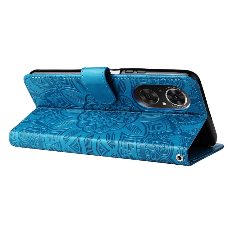 For Honor 50 SE / Huawei nova 9 SE Embossed Sunflower Leather Phone Case