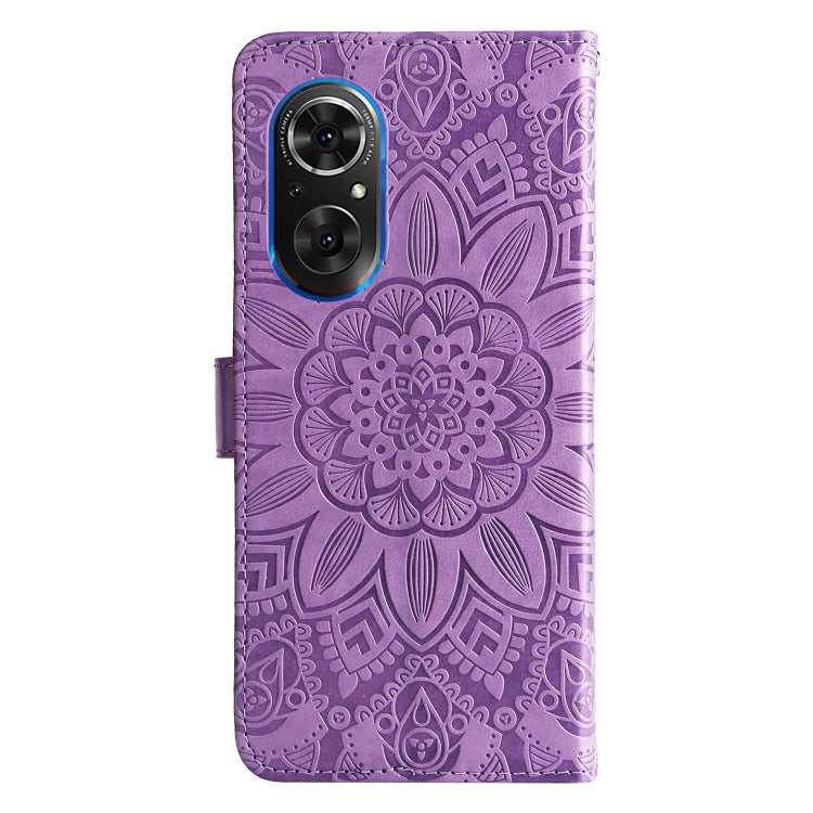 For Honor 50 SE / Huawei nova 9 SE Embossed Sunflower Leather Phone Case