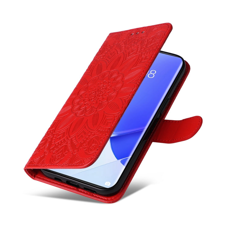 For Honor 50 / Huawei nova 9 Embossed Sunflower Leather Phone Case