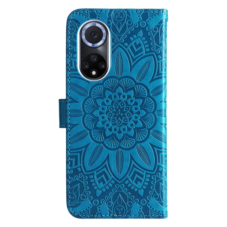 For Honor 50 / Huawei nova 9 Embossed Sunflower Leather Phone Case