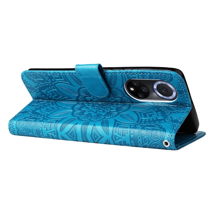 For Honor 50 / Huawei nova 9 Embossed Sunflower Leather Phone Case