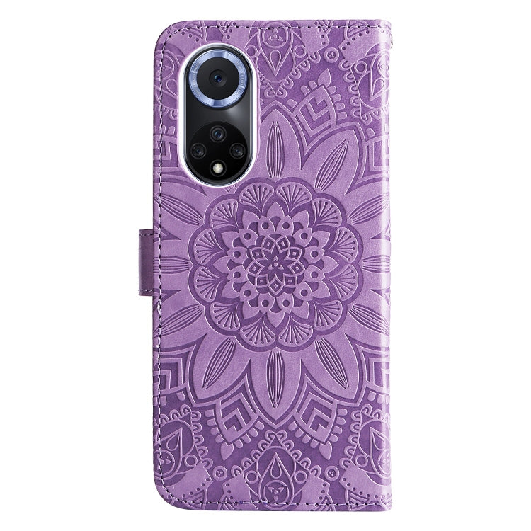 For Honor 50 / Huawei nova 9 Embossed Sunflower Leather Phone Case