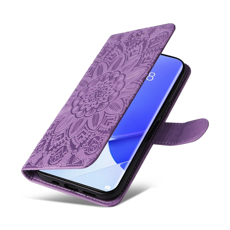 For Honor 50 / Huawei nova 9 Embossed Sunflower Leather Phone Case