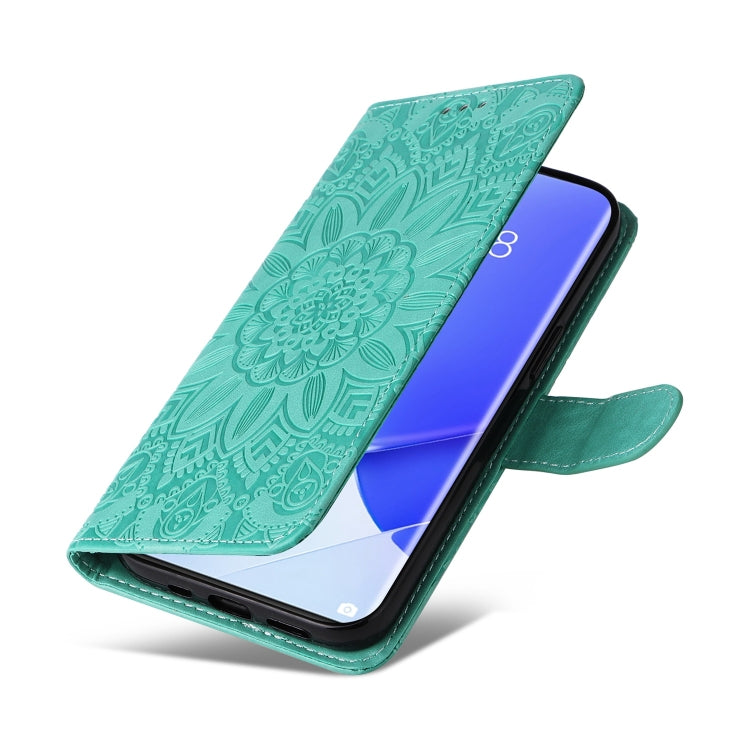 For Honor 50 / Huawei nova 9 Embossed Sunflower Leather Phone Case