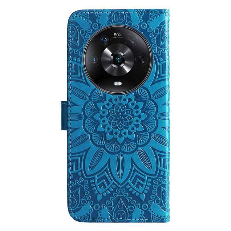 For Honor Magic4 / Magic4 Pro Embossed Sunflower Leather Phone Case
