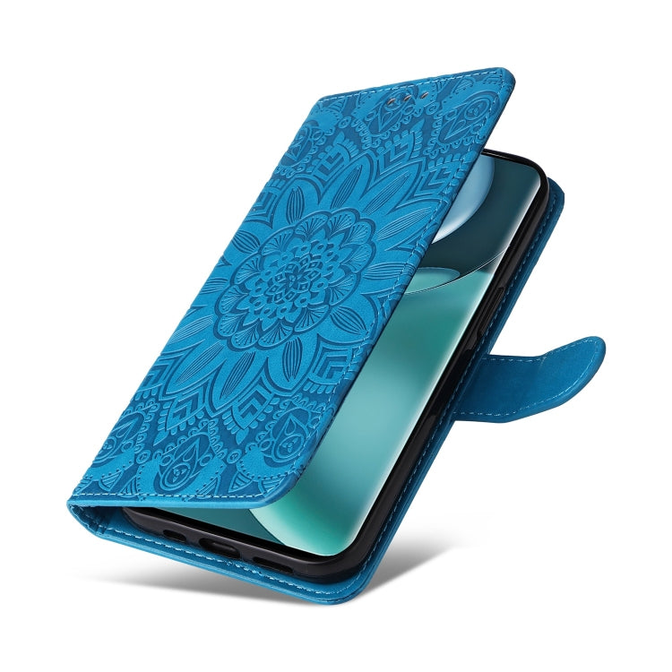 For Honor Magic4 / Magic4 Pro Embossed Sunflower Leather Phone Case