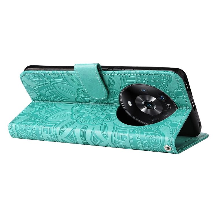 For Honor Magic4 / Magic4 Pro Embossed Sunflower Leather Phone Case