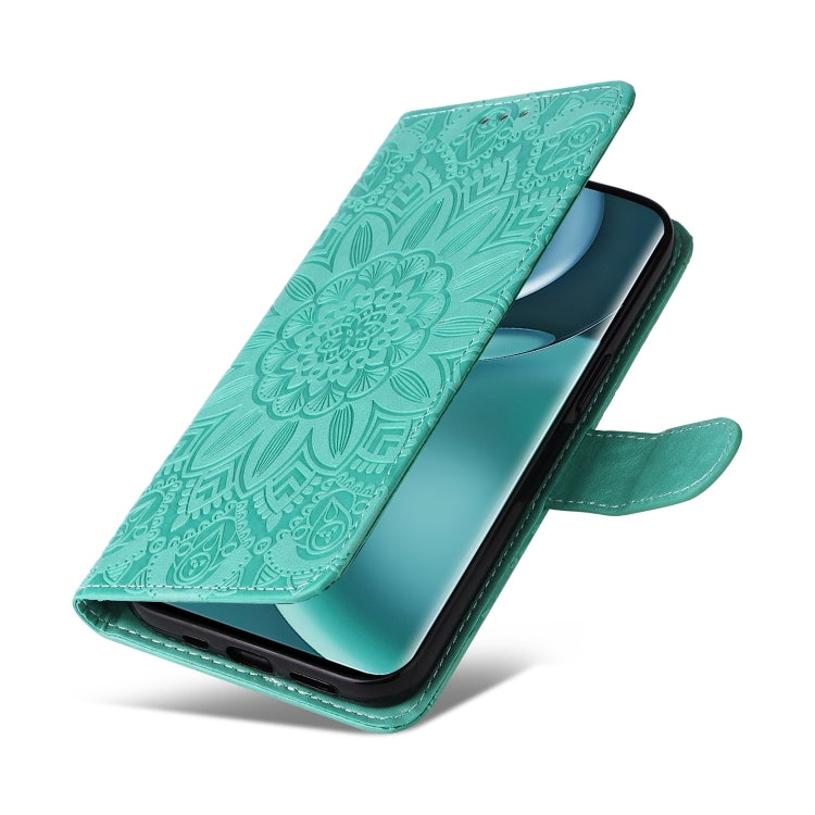 For Honor Magic4 / Magic4 Pro Embossed Sunflower Leather Phone Case