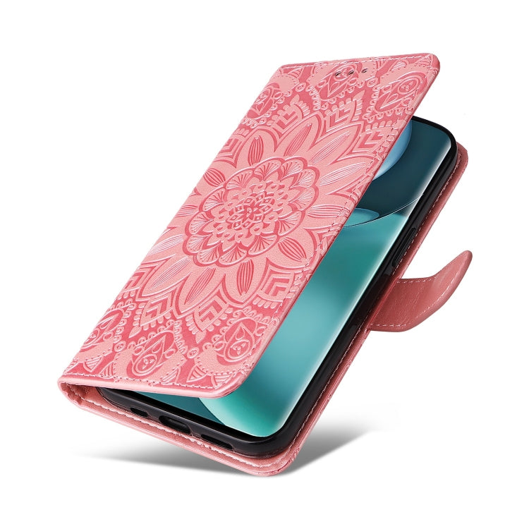 For Honor Magic4 / Magic4 Pro Embossed Sunflower Leather Phone Case