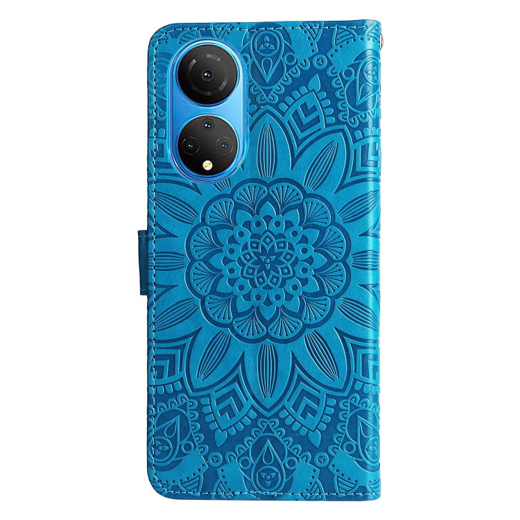 For Honor X7 / Honor Play 30 Embossed Sunflower Leather Phone Case