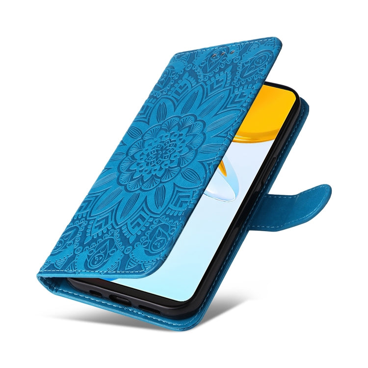 For Honor X7 / Honor Play 30 Embossed Sunflower Leather Phone Case